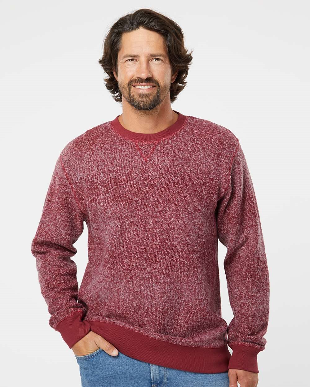 J. America Aspen Fleece Crewneck Sweatshirt - 8712