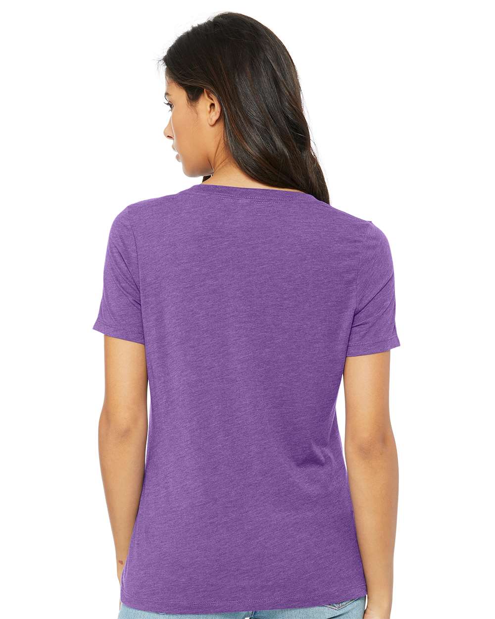 BELLA + CANVAS Women's Relaxed Triblend Short Sleeve V-Neck Tee - 6415