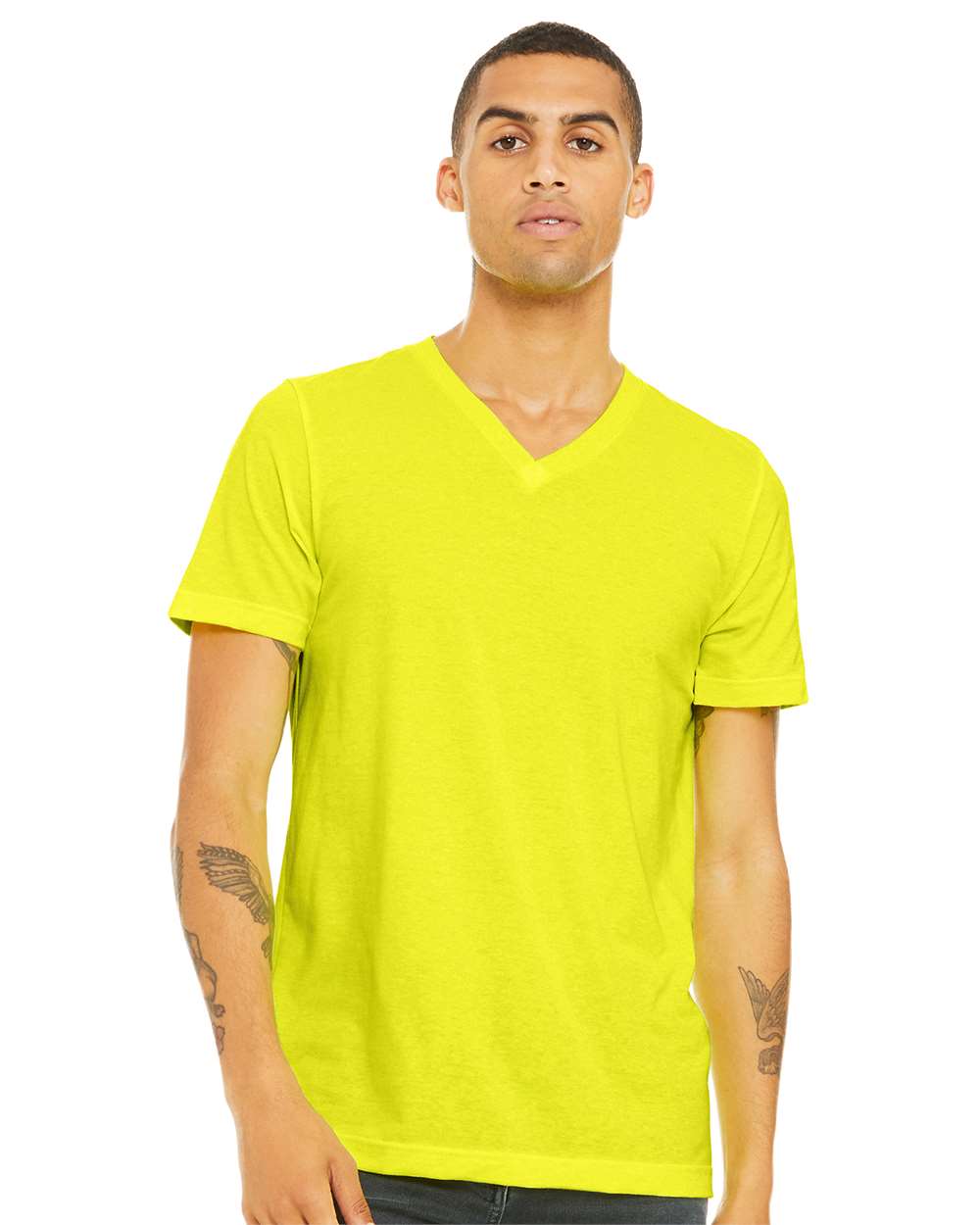Unisex Heather CVC V-Neck Tee