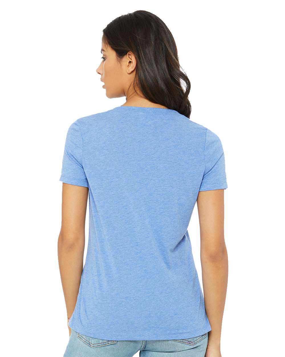 BELLA + CANVAS Women's Relaxed Triblend Short Sleeve V-Neck Tee - 6415
