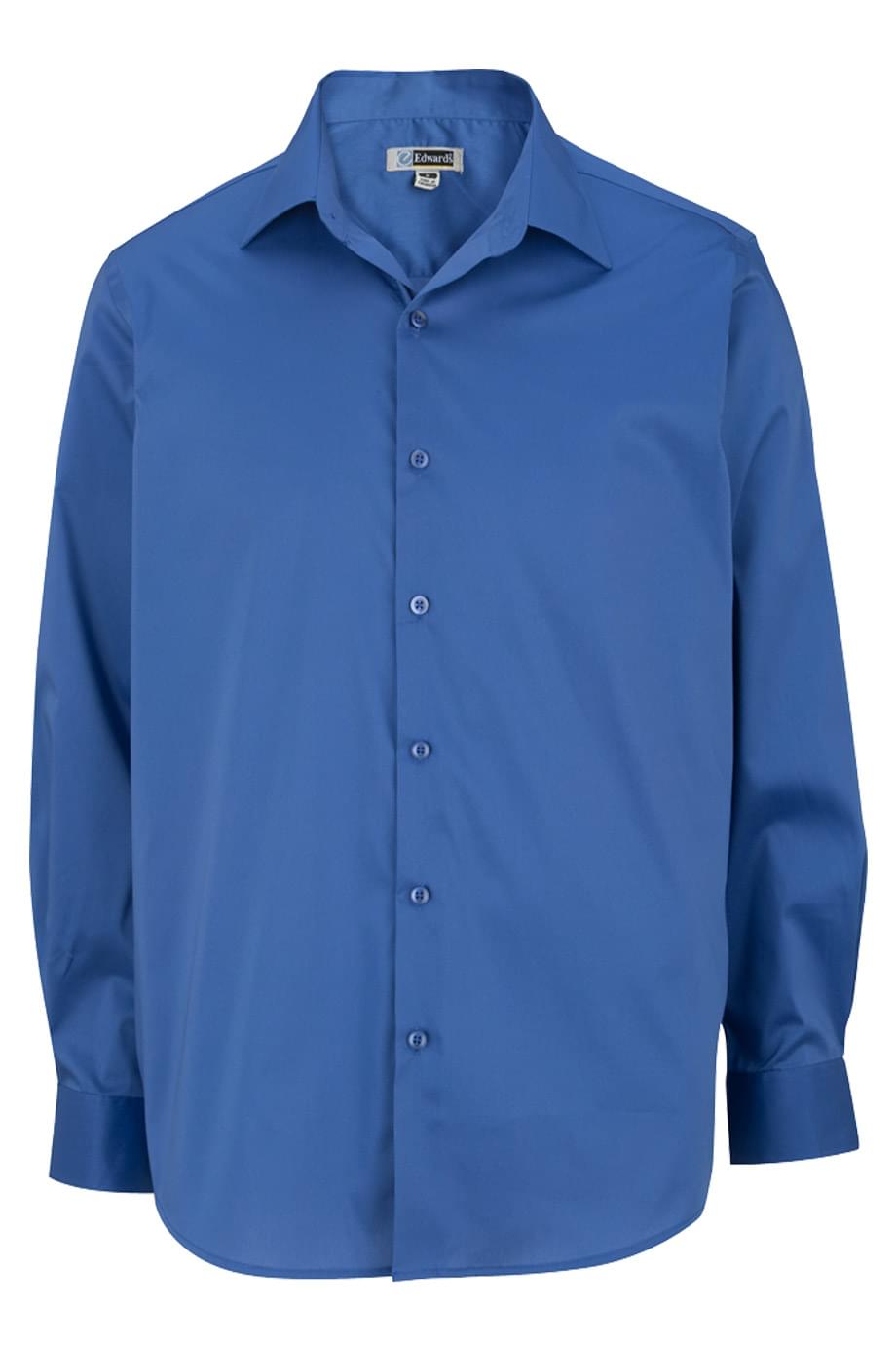 Stretch Broadcloth Long Sleeve Mens Shirt - 1033