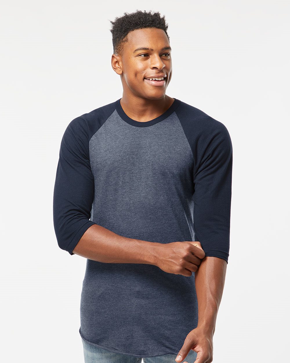 American Apparel USA-Made Fine Jersey V-Neck Tee - 2456