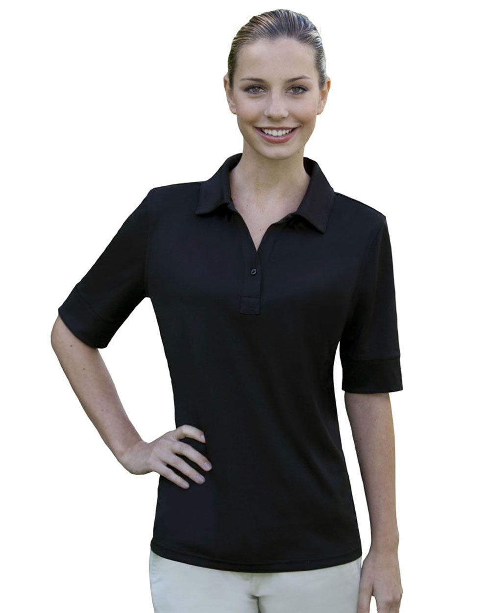 IZOD Women's Solid Jersey Polo - 13Z0117