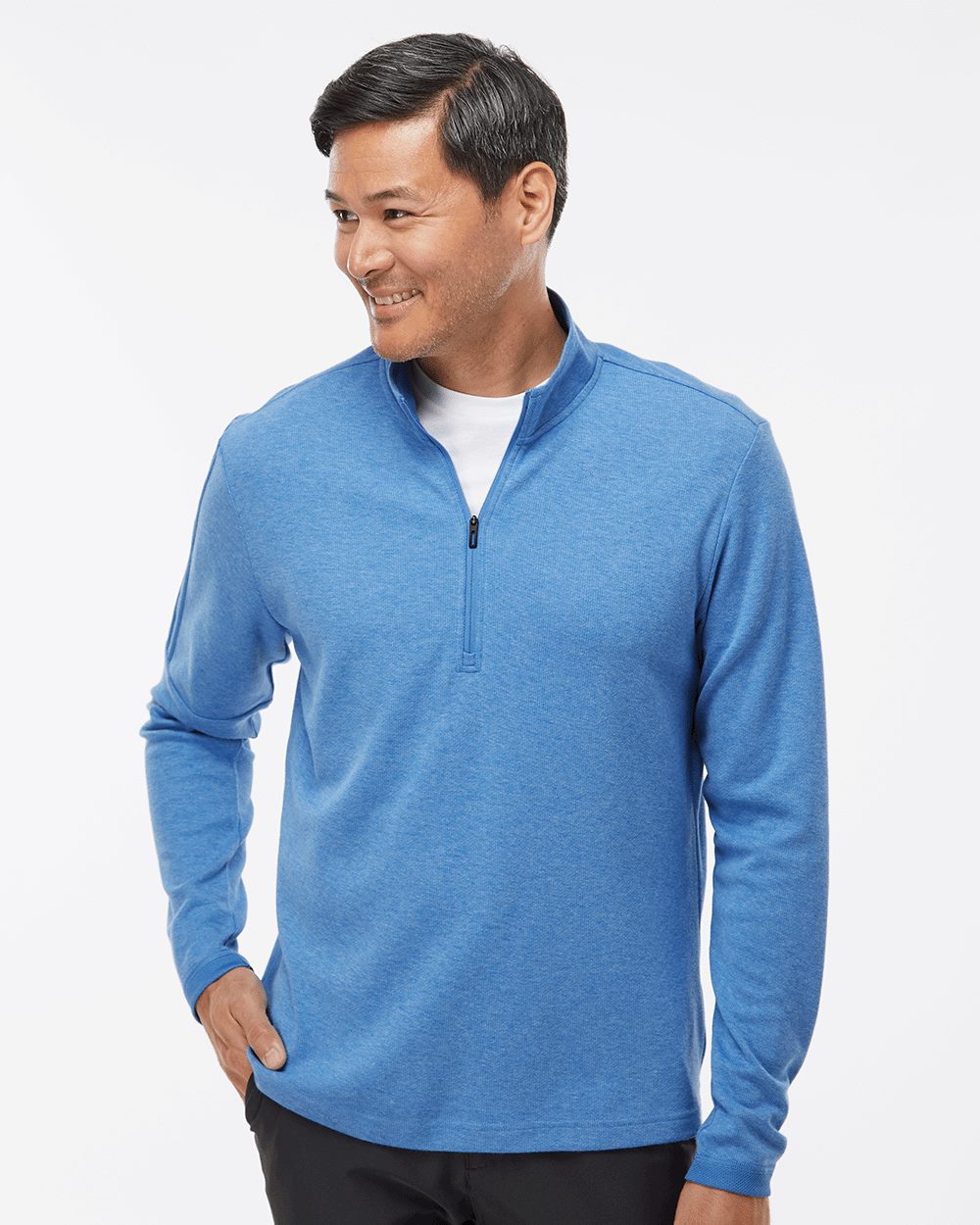 Adidas 3-Stripes Quarter-Zip Sweater - A554