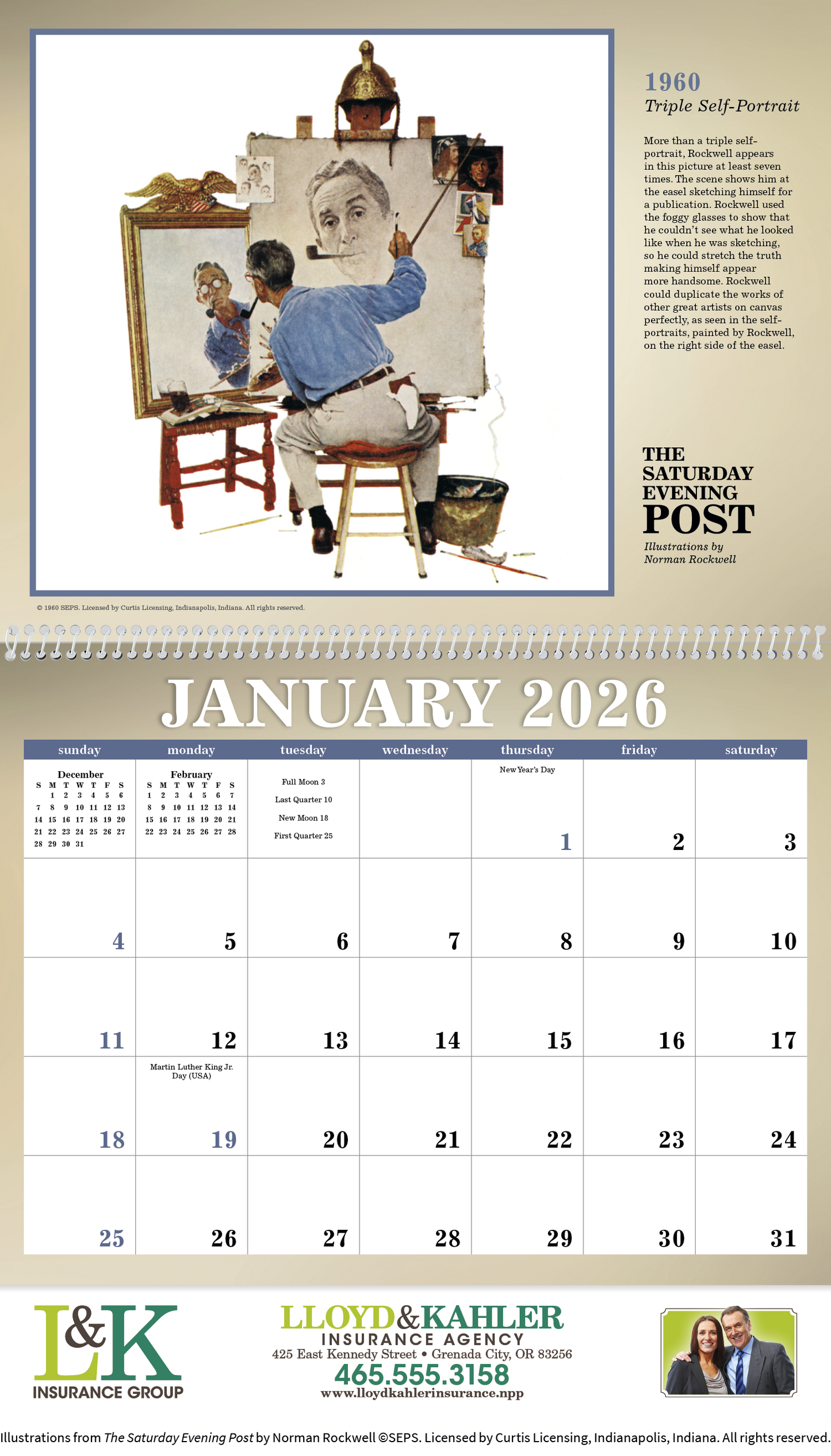 Triumph Calendars The Saturday Evening Post Illustrations by Norman Rockwell Calendar-1101