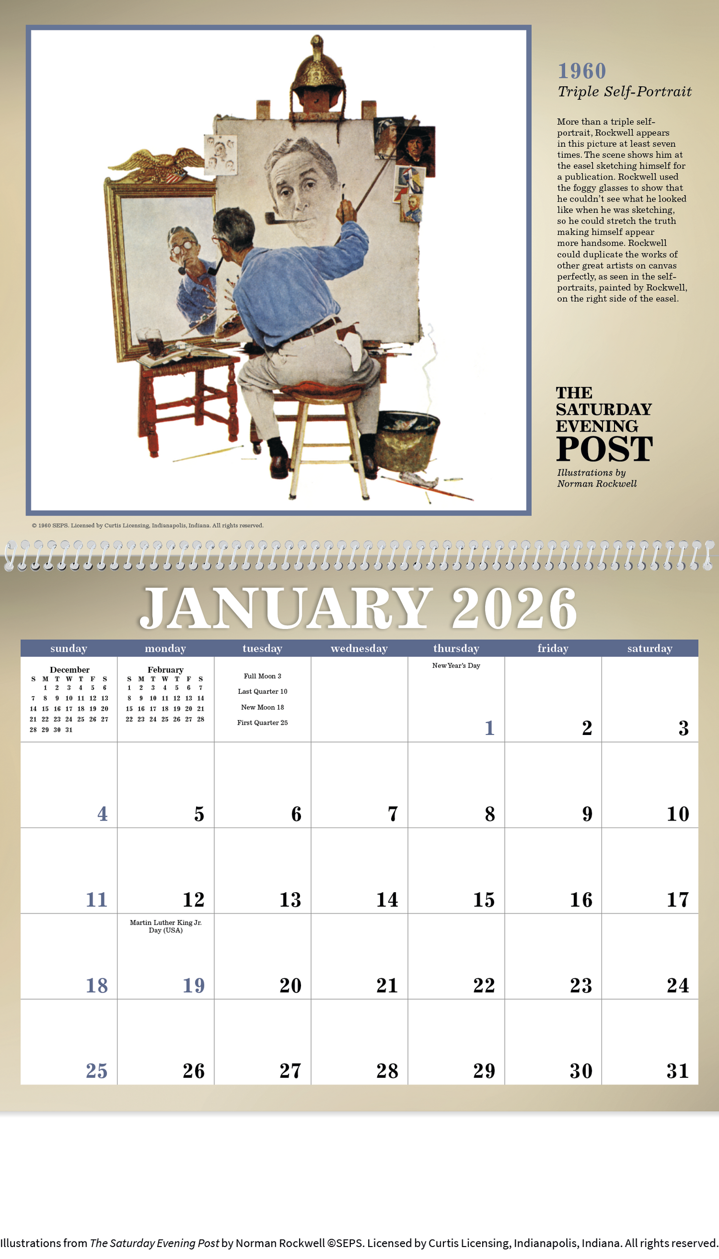 Triumph Calendars The Saturday Evening Post Illustrations by Norman Rockwell Calendar-1101