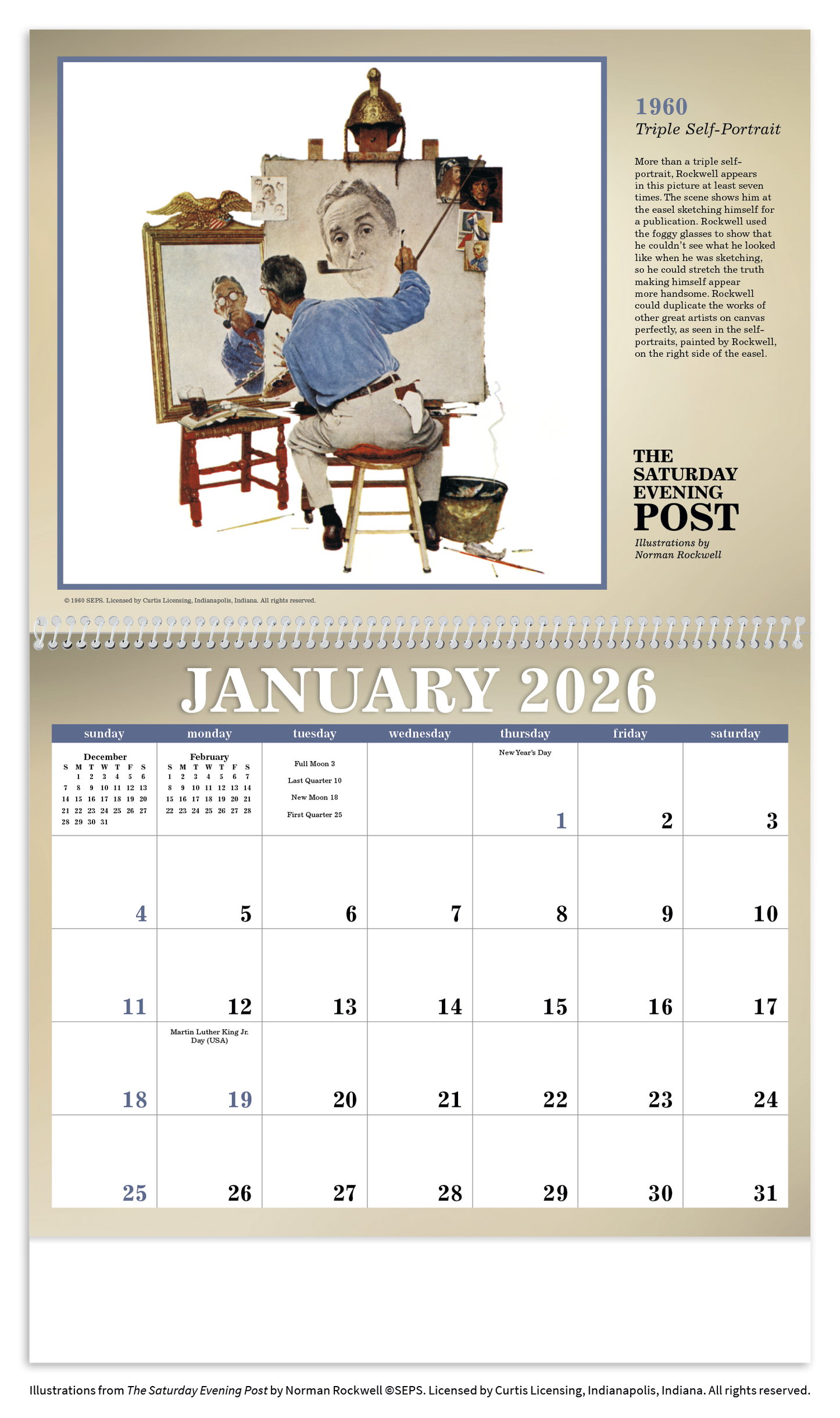 Triumph Calendars The Saturday Evening Post Illustrations by Norman Rockwell Calendar-1101