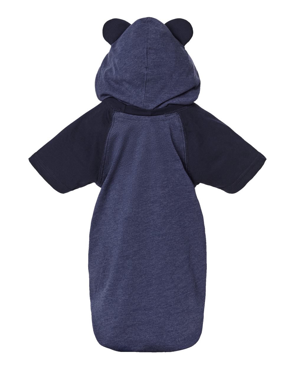 Rabbit Skins Fine Jersey Infant Short Sleeve Raglan Bodysuit with Hood & Ears - 4417