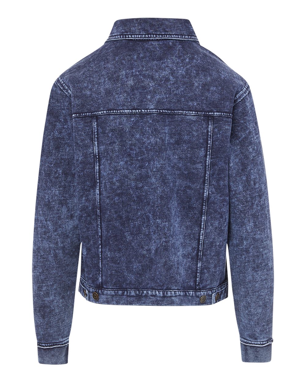 MV Sport Women's Mila Acid Wash Denim Terry Jacket - W23119