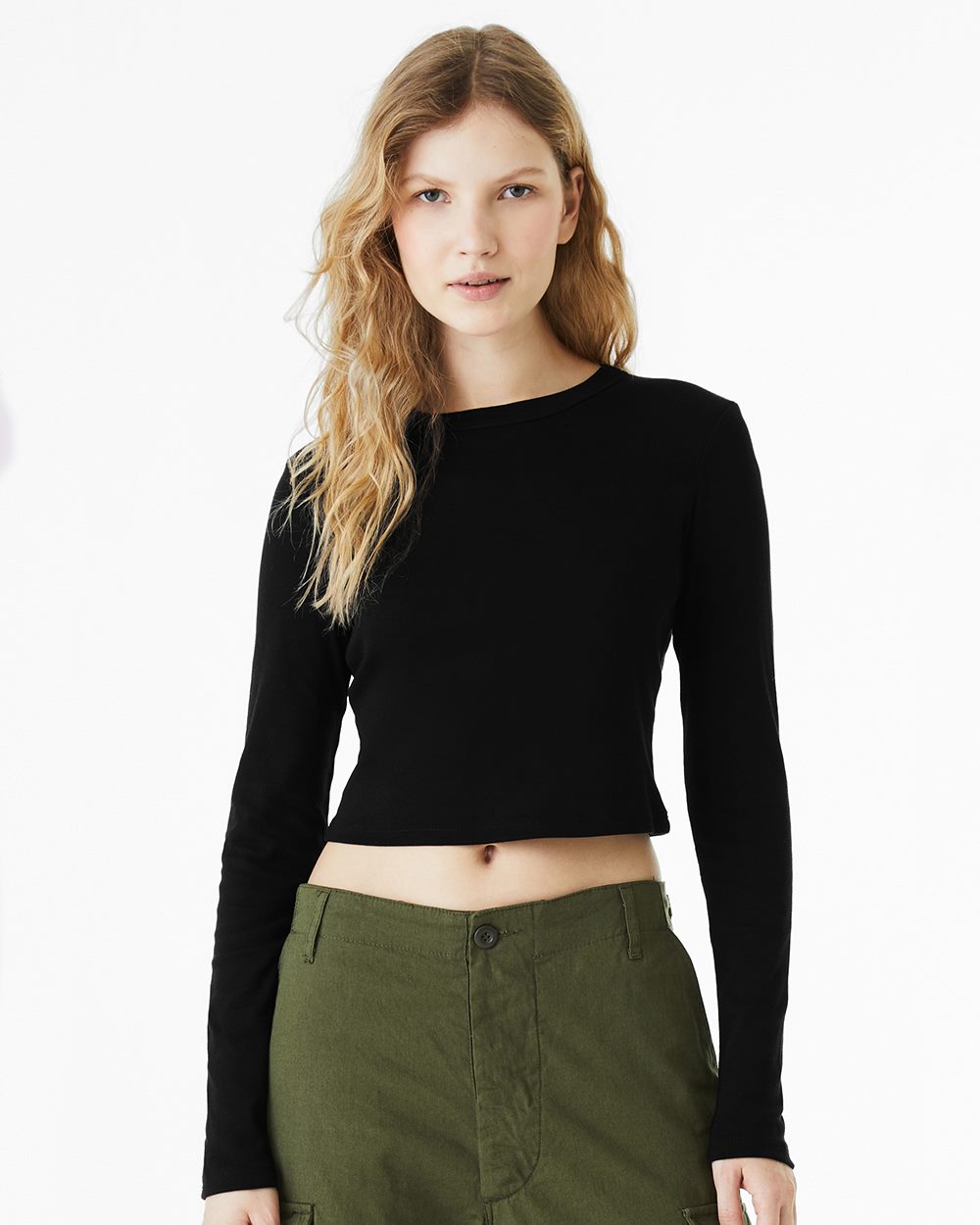 BELLA + CANVAS Women's Micro Rib Long Sleeve Baby Tee - 1501