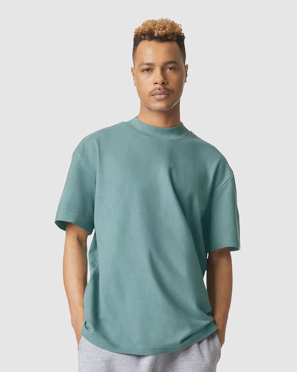 American Apparel Pique Mockneck Tee - 1PQ