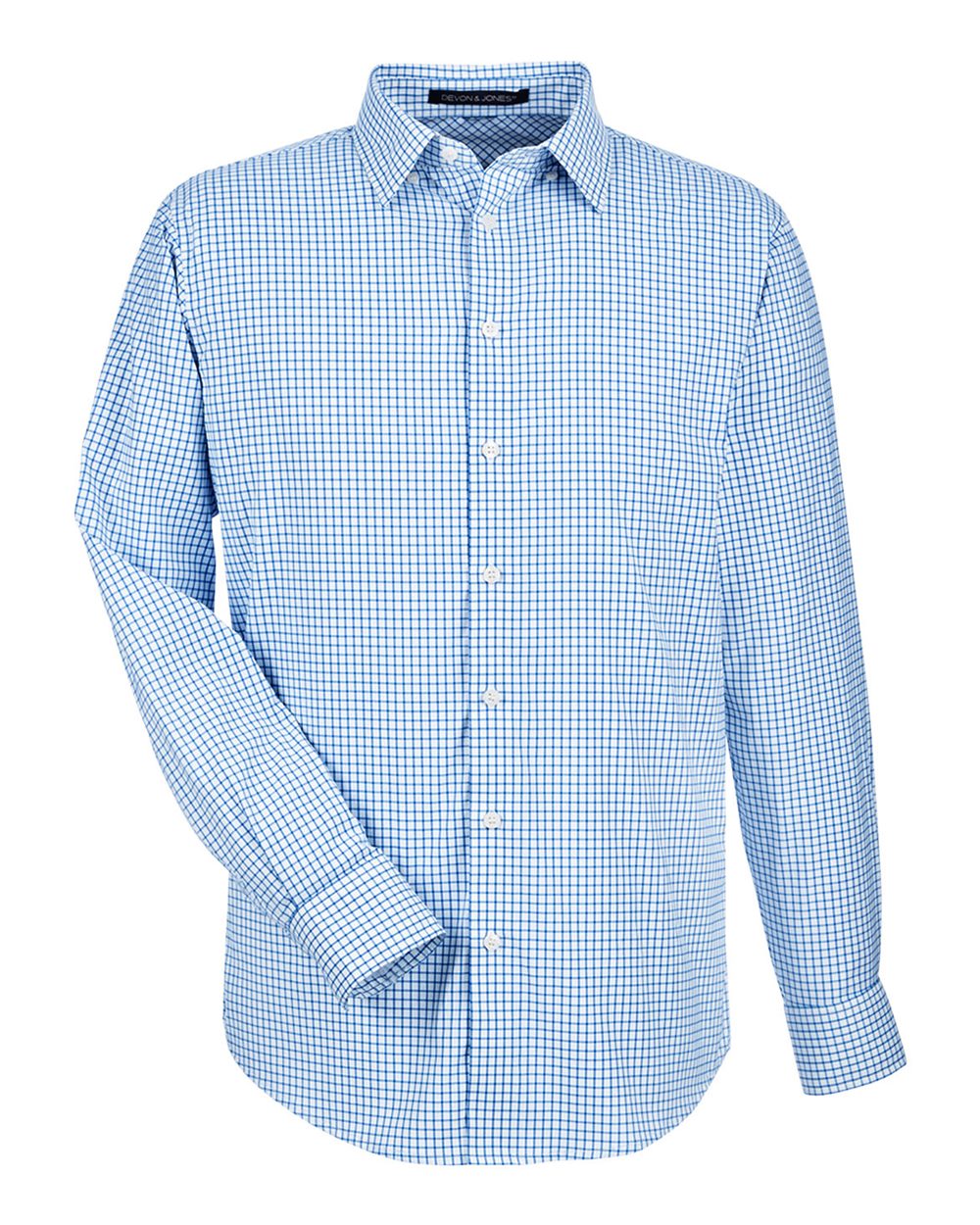 Devon & Jones Men's CrownLux Performance® Micro Windowpane Woven Dress Shirt - DG540