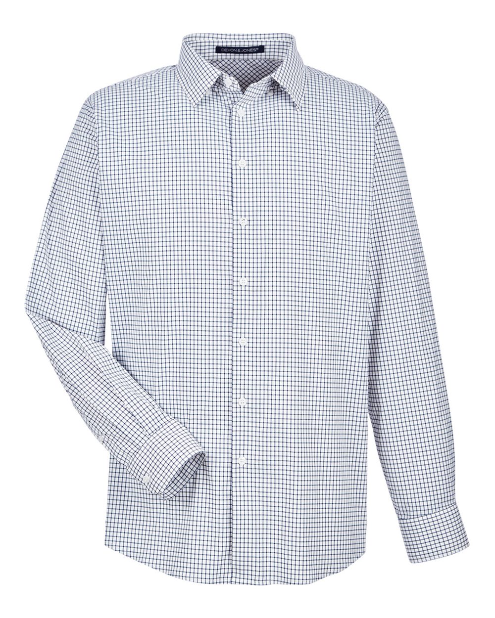 Devon & Jones Men's CrownLux Performance® Micro Windowpane Woven Dress Shirt - DG540