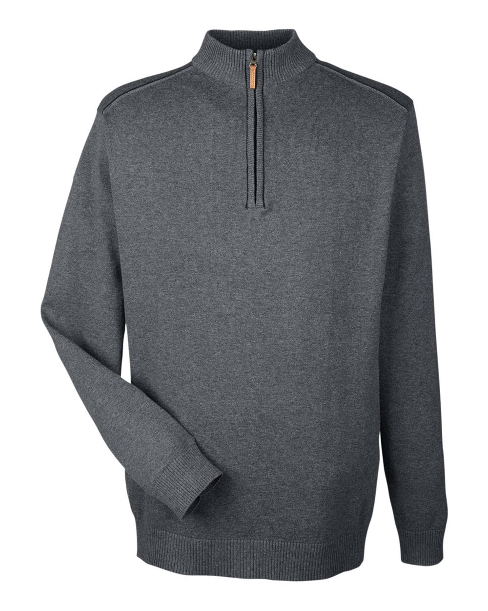 Devon & Jones Men's Manchester Fully-Fashioned Quarter-Zip Pullover Sweater - DG478