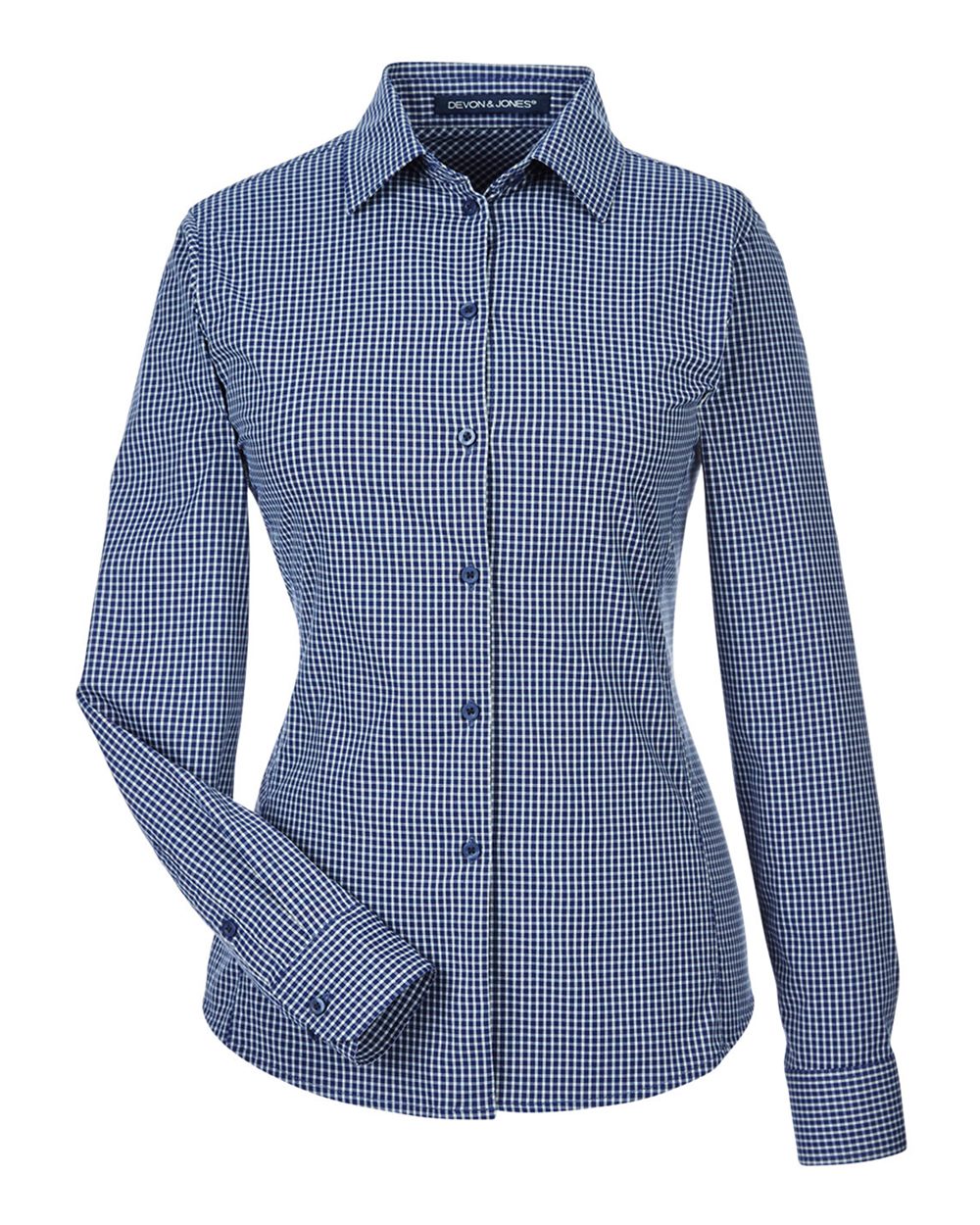 Devon & Jones Women's CrownLux Performance® Tonal Mini Check Woven Dress Shirt - DG535W