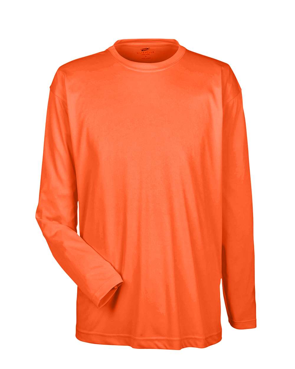 UltraClub Men's Cool & Dry Sport Long Sleeve Performance Interlock T-Shirt - 8422
