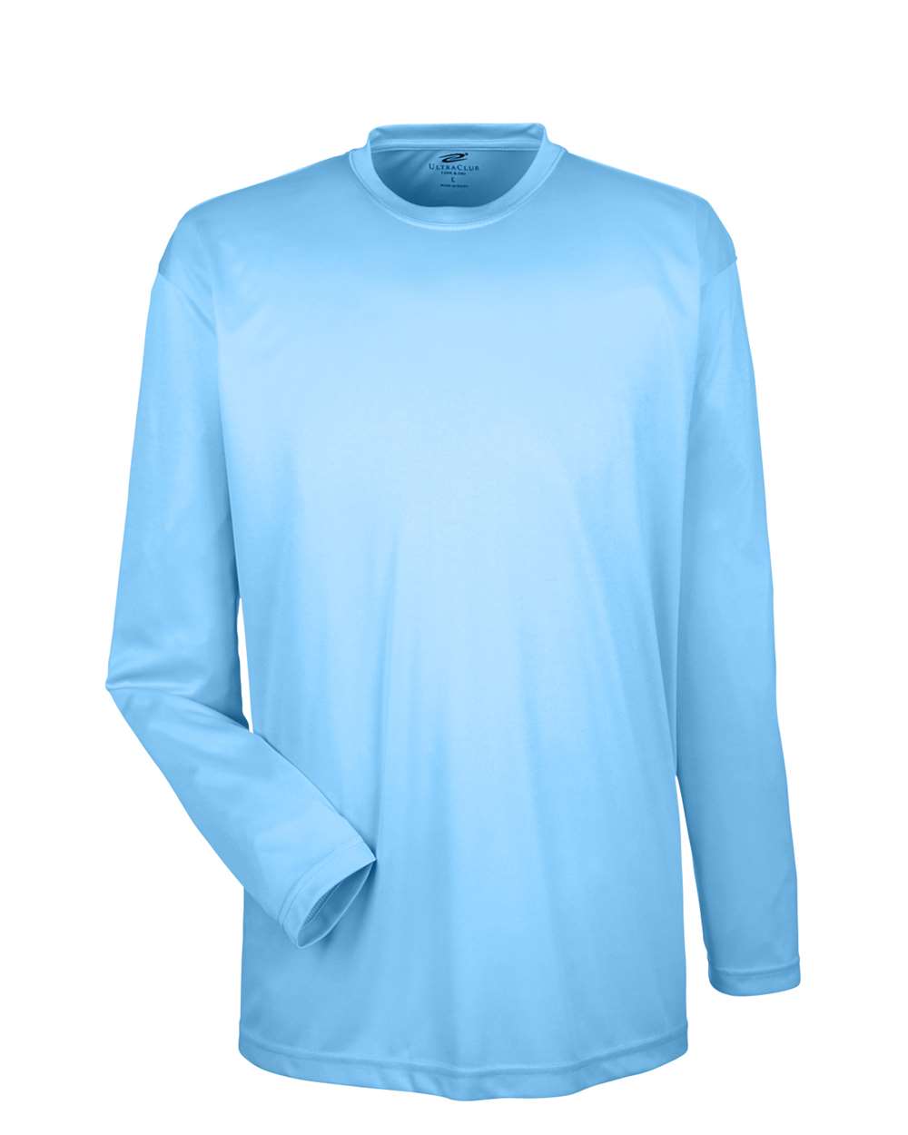 UltraClub Men's Cool & Dry Sport Long Sleeve Performance Interlock T-Shirt - 8422