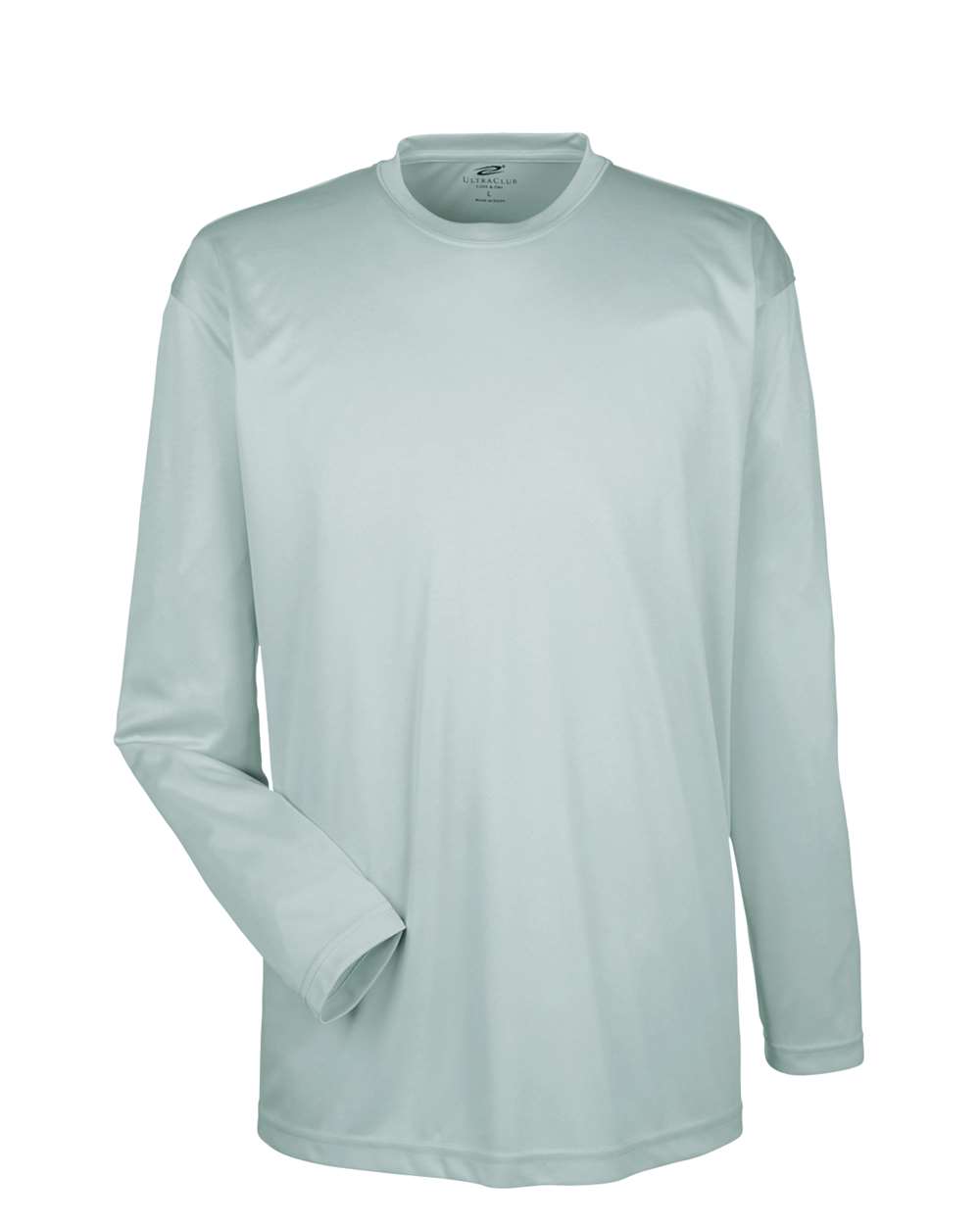 UltraClub Men's Cool & Dry Sport Long Sleeve Performance Interlock T-Shirt - 8422