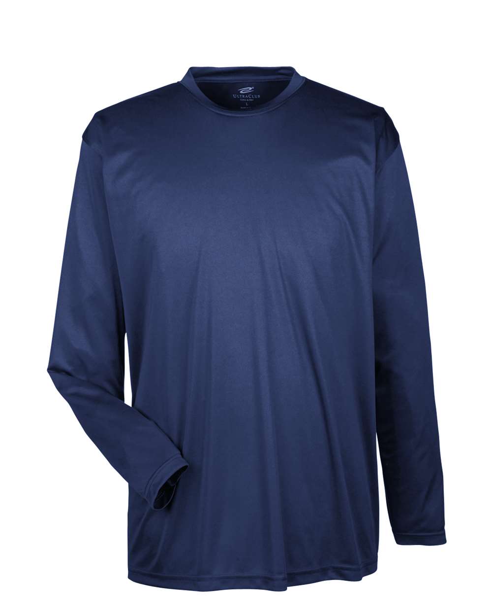 UltraClub Men's Cool & Dry Sport Long Sleeve Performance Interlock T-Shirt - 8422