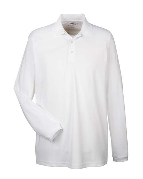 Men's Cool & Dry Long Sleeve Mesh Piqué Polo