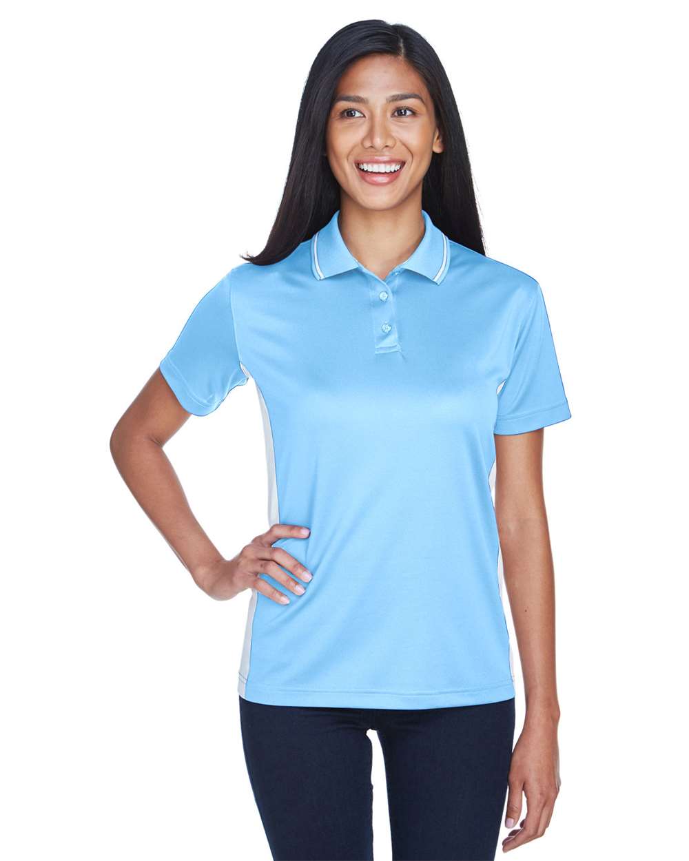 UltraClub Women's Cool & Dry Sport Two-Tone Polo - 8406L