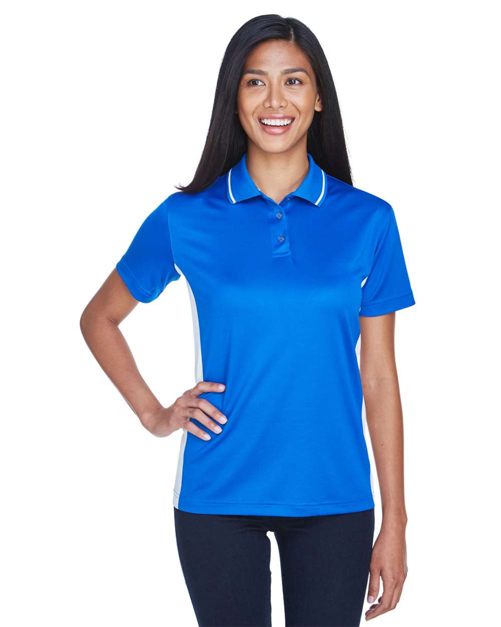 UltraClub Women's Cool & Dry Sport Two-Tone Polo - 8406L