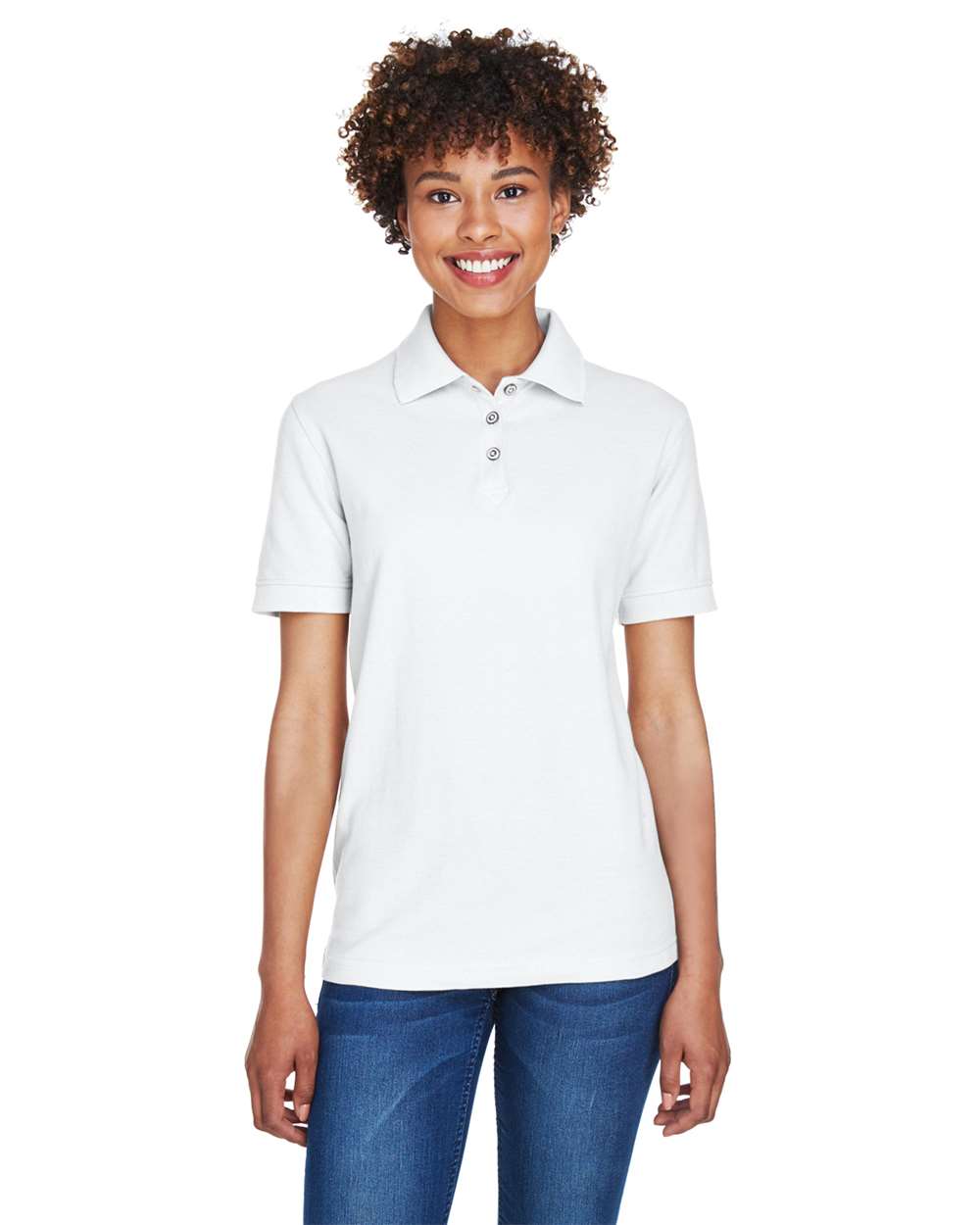 UltraClub Women's Whisper Pique Polo - 8541