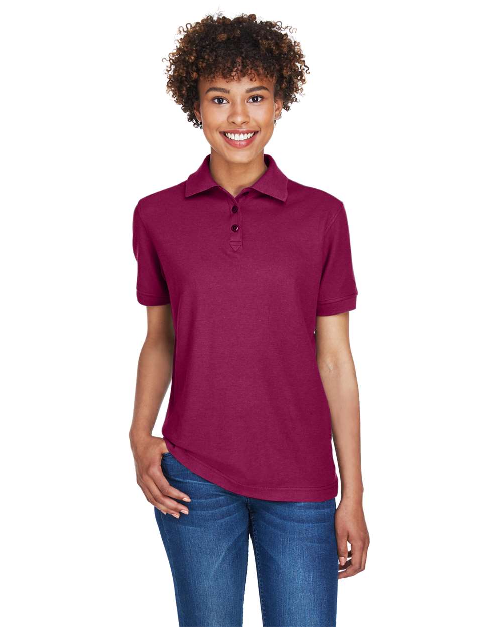 UltraClub Women's Whisper Pique Polo - 8541