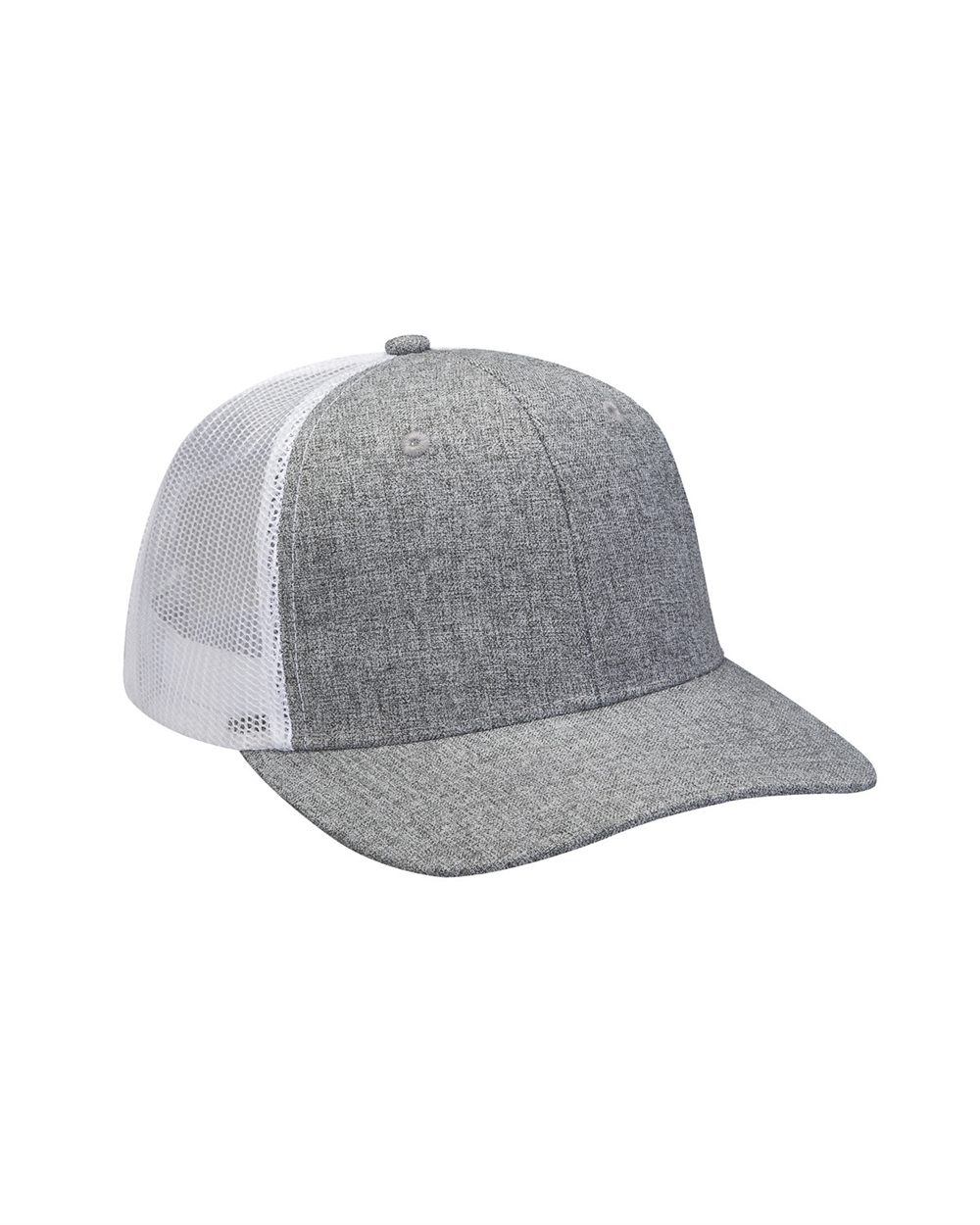 Adams Headwear Heather Woven/Soft Mesh Trucker Style Cap - PV102