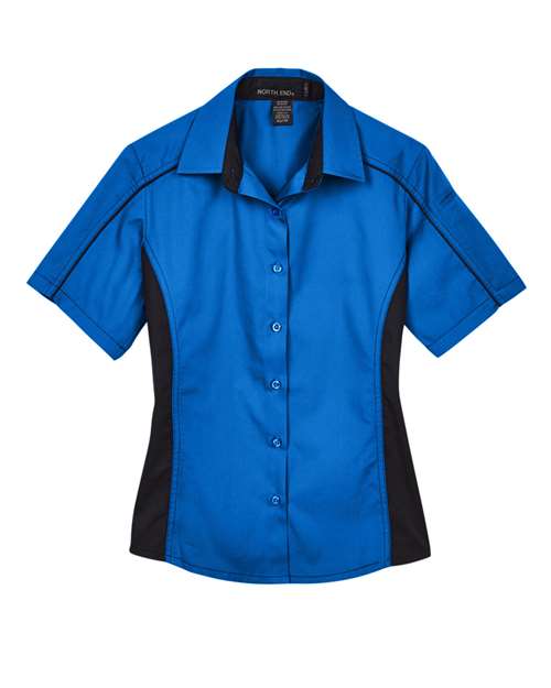 Women's Fuse Colorbloack Twill Short Sleeve Shirt