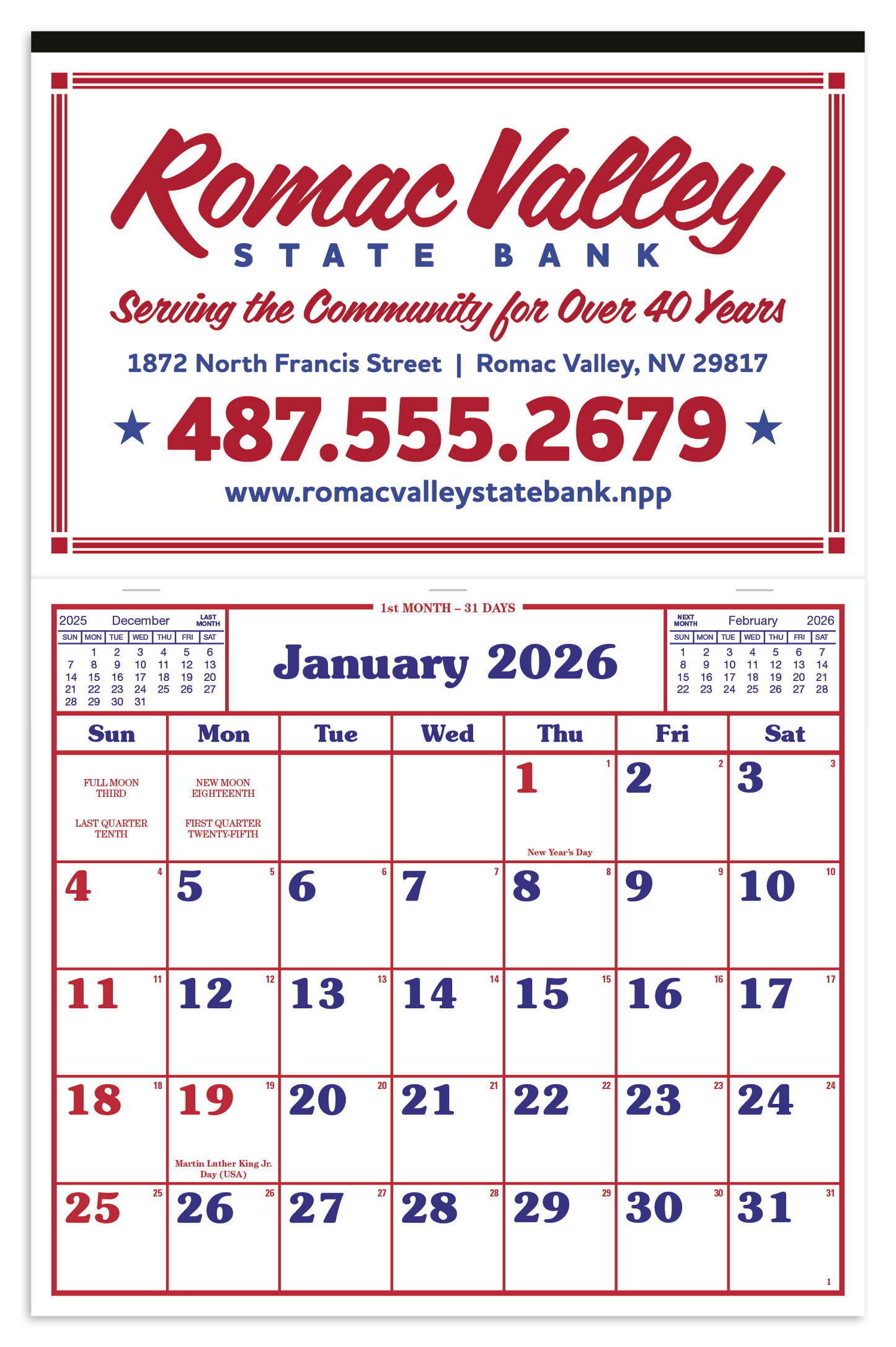Skinner Kennedy Apron Style Calendar-1319-E