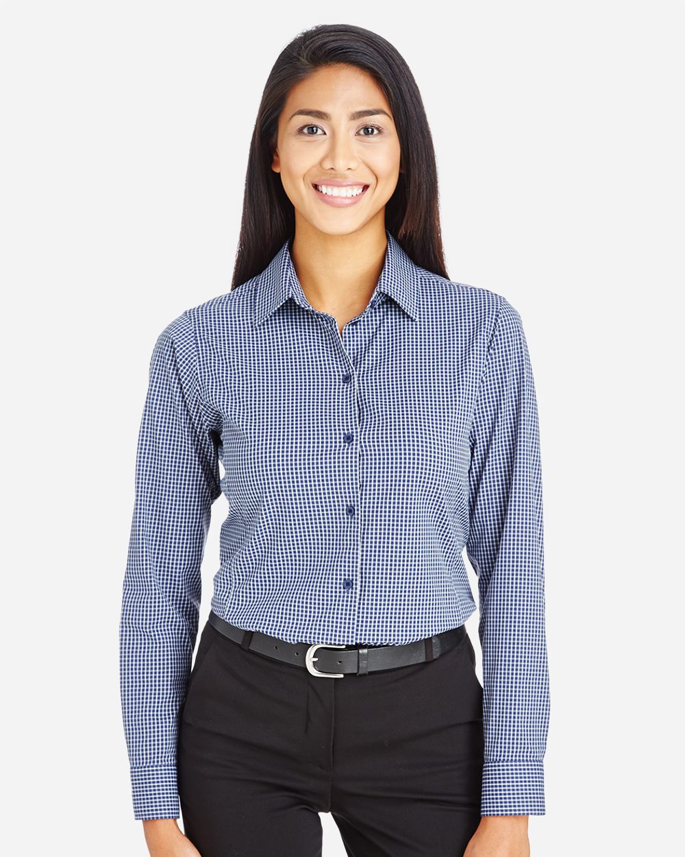 Devon & Jones Women's CrownLux Performance® Tonal Mini Check Woven Dress Shirt - DG535W
