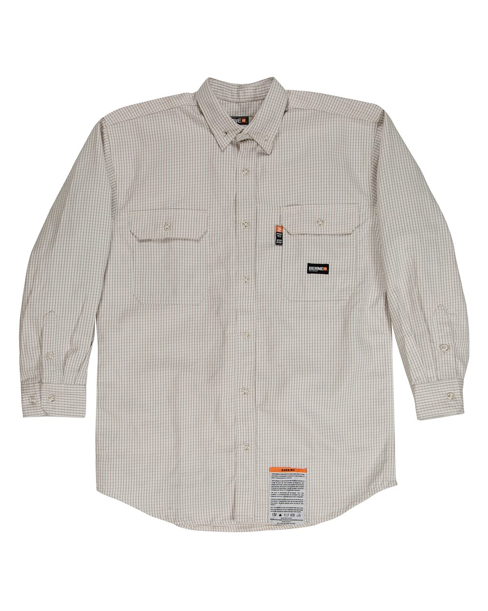 Berne Apparel Tall Flame-Resistant Down Plaid Work Shirt - FRSH21T