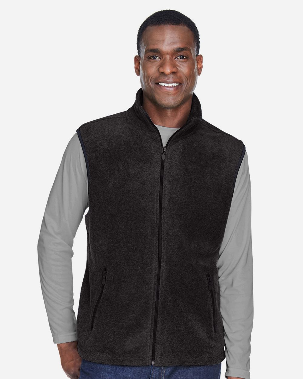 Harriton Unisex Fleece Full-Zip Vest - M985