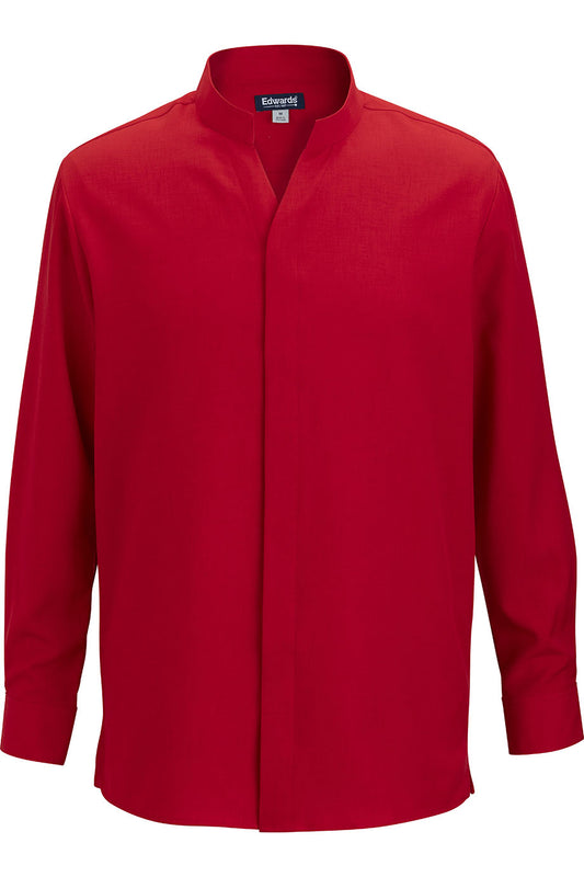 Flexbatiste Stand Up Collar Long Sleeve Mens Shirt