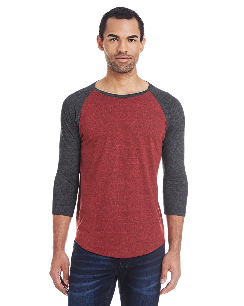Threadfast Apparel Triblend Three-Quarter Sleeve Raglan T-Shirt - 302G
