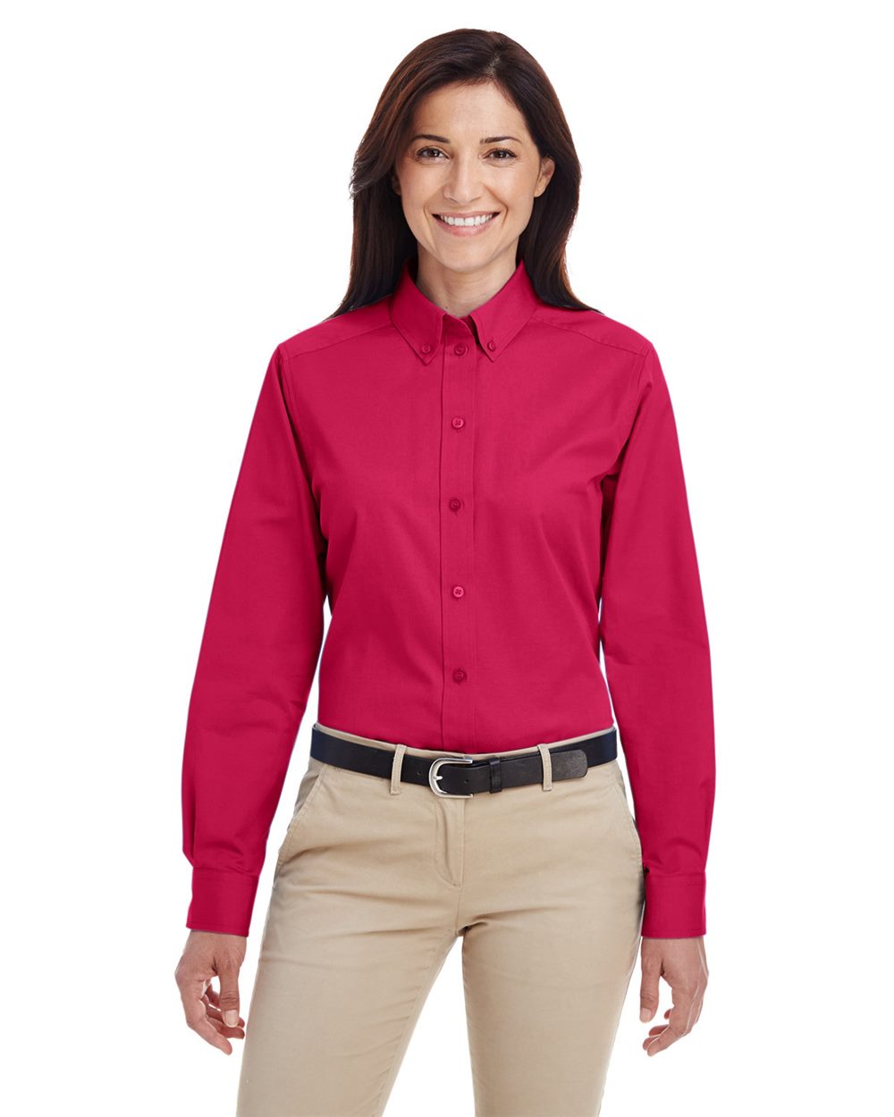 Harriton Women's Foundation Cotton Twill Shirt with Teflon - M581W