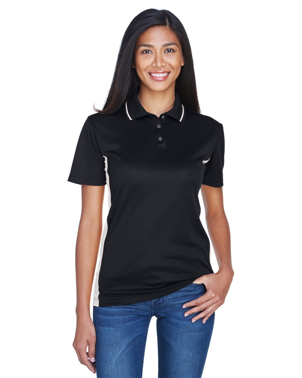 UltraClub Women's Cool & Dry Sport Two-Tone Polo - 8406L