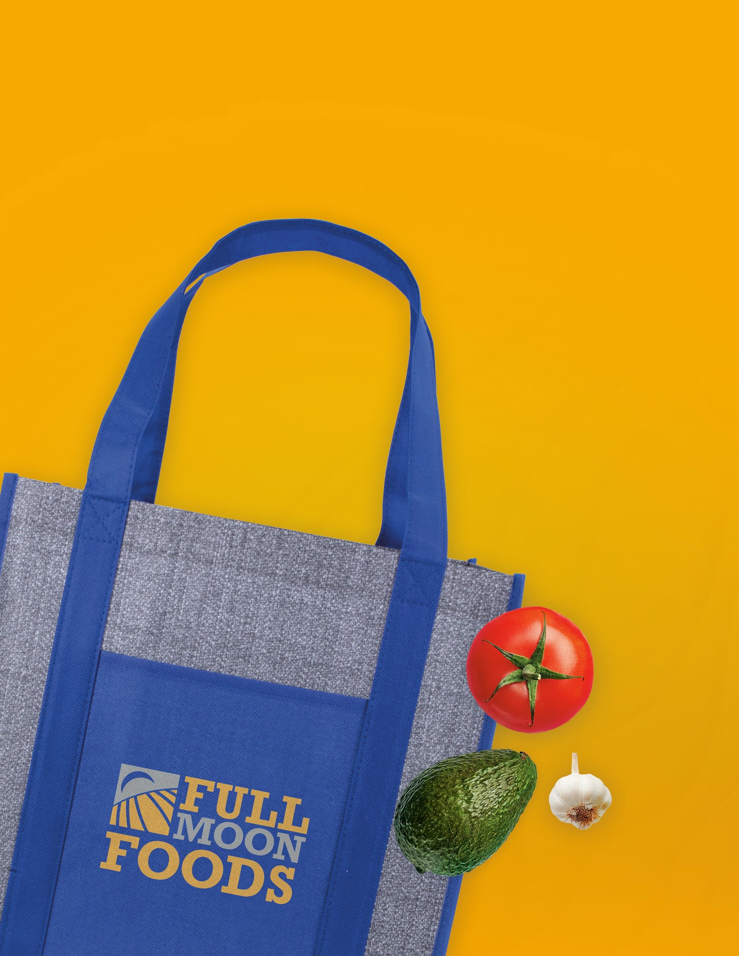 Good Value Laminated Heathered NonWoven Grocery Tote-16232