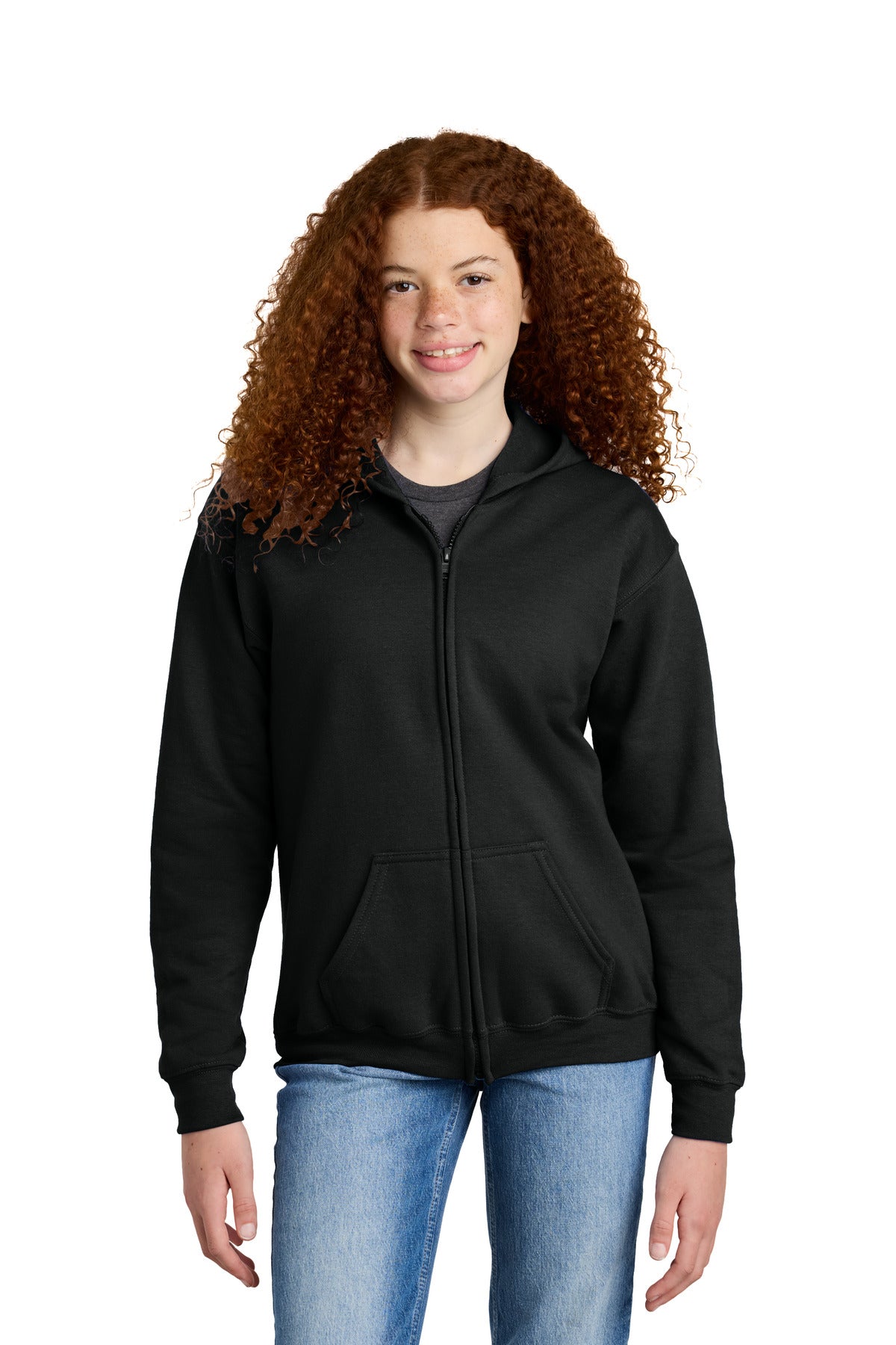 Gildan? Youth Heavy Blend? Full-Zip Hooded Sweatshirt.