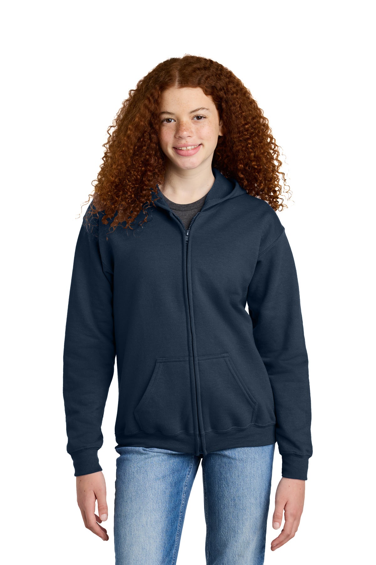 Gildan? Youth Heavy Blend? Full-Zip Hooded Sweatshirt.