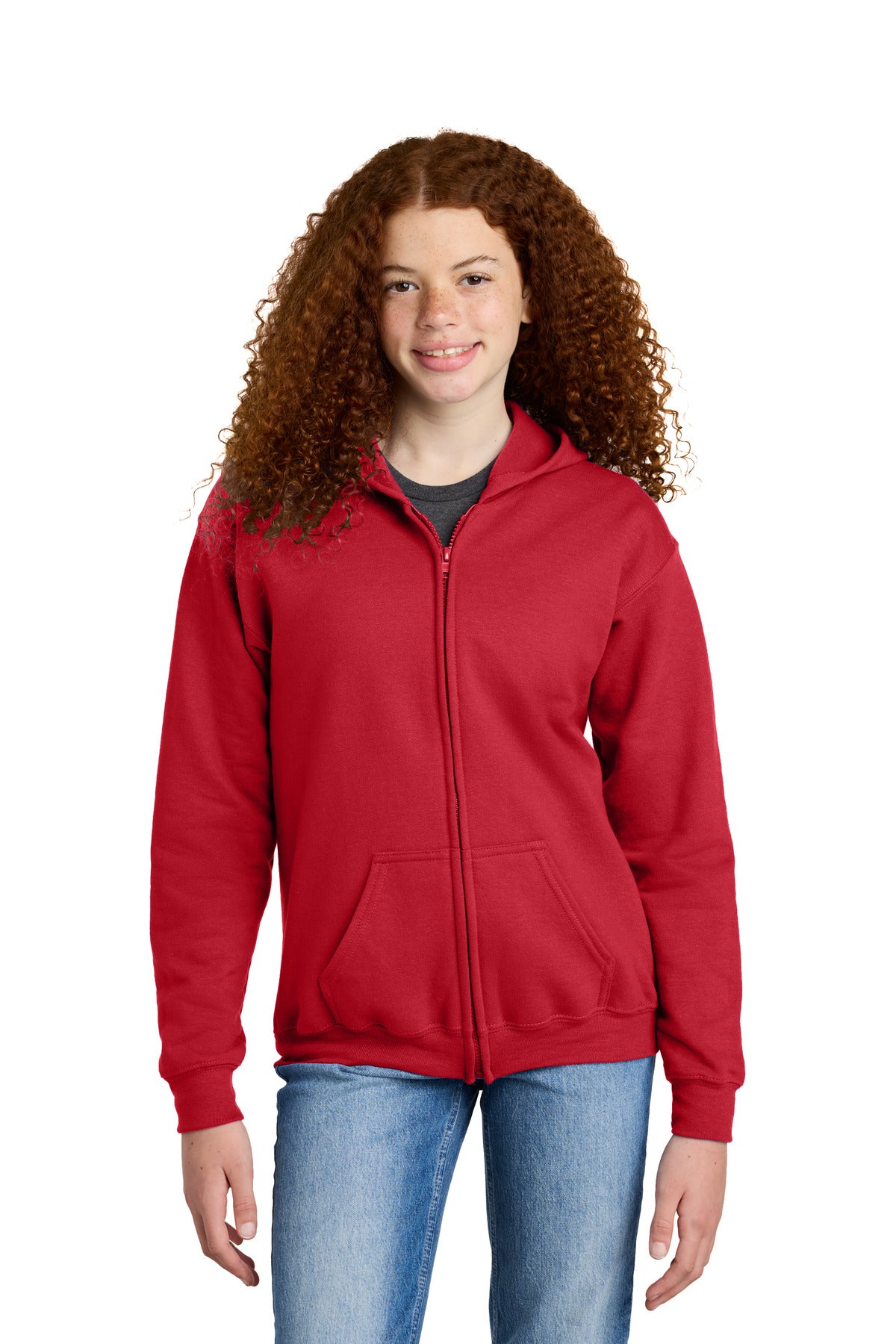 Gildan? Youth Heavy Blend? Full-Zip Hooded Sweatshirt.