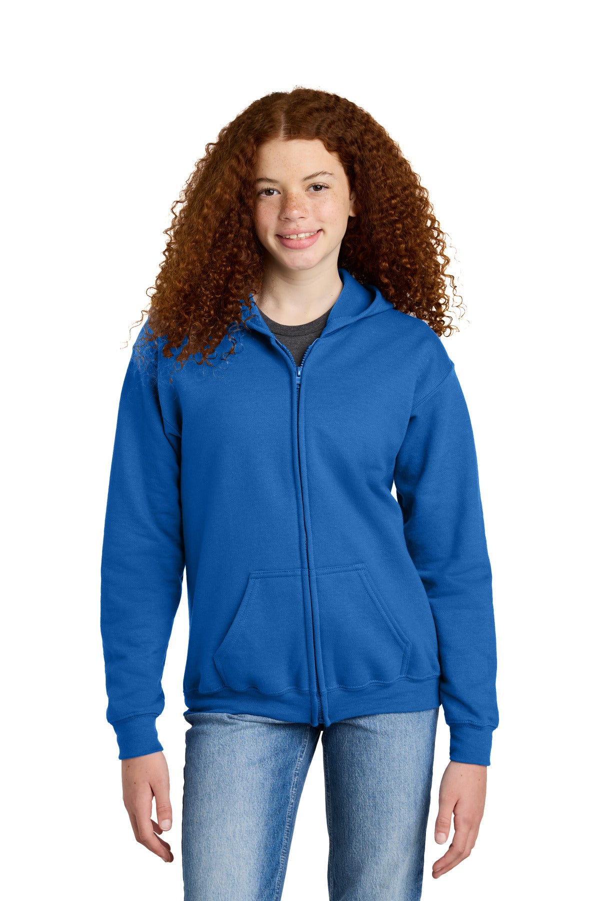 Gildan? Youth Heavy Blend? Full-Zip Hooded Sweatshirt.