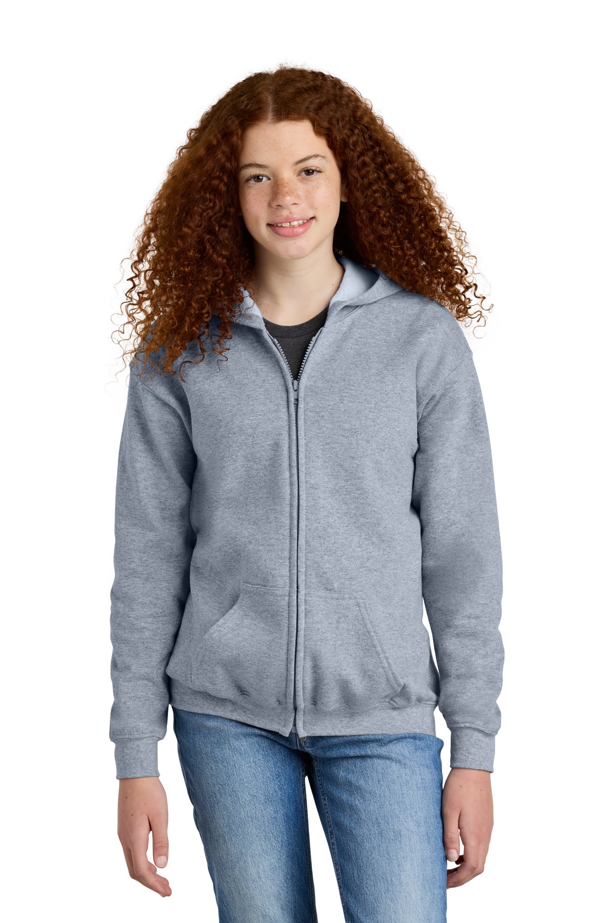 Gildan? Youth Heavy Blend? Full-Zip Hooded Sweatshirt.
