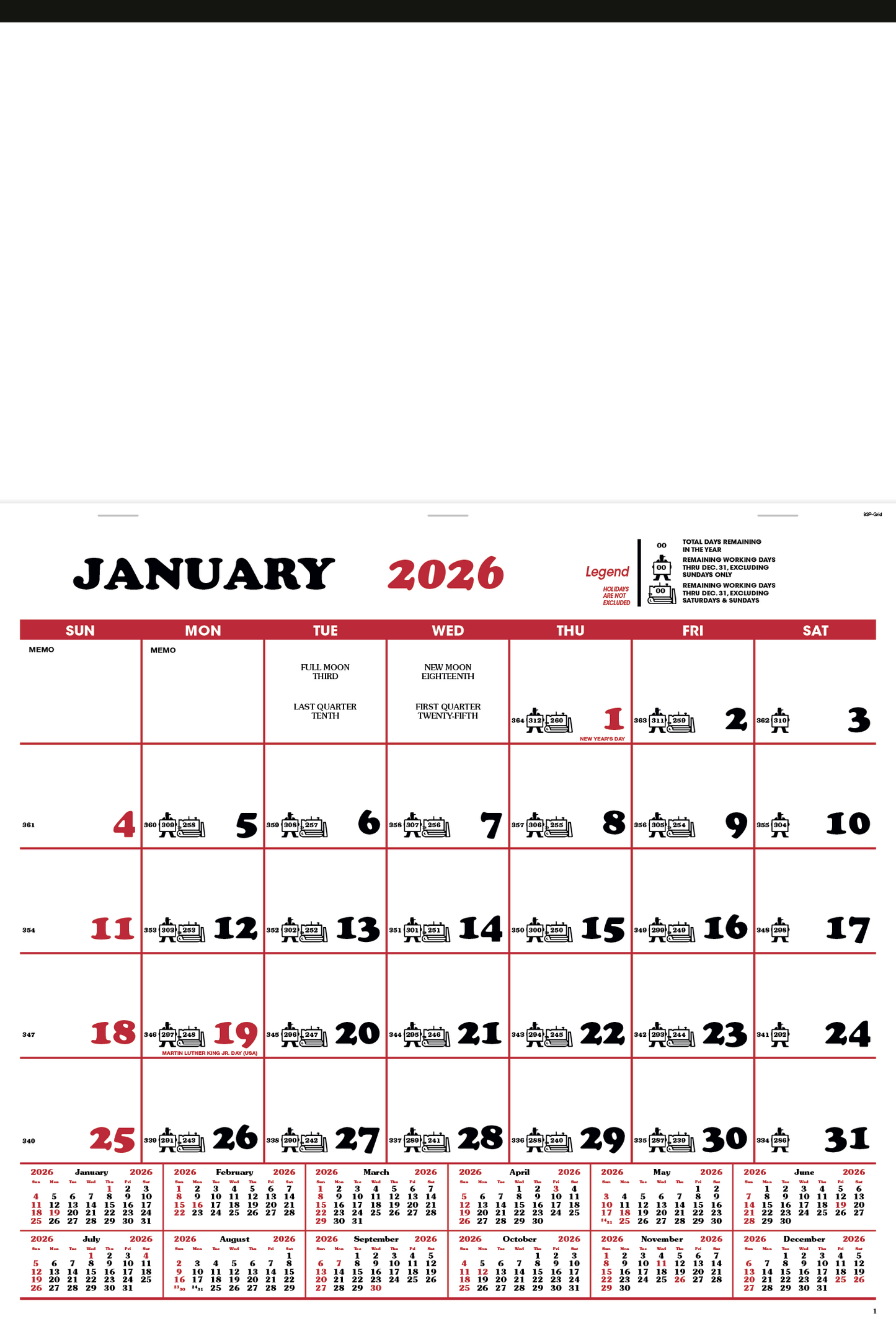 Skinner Kennedy Contractors Apron Calendar-195-E