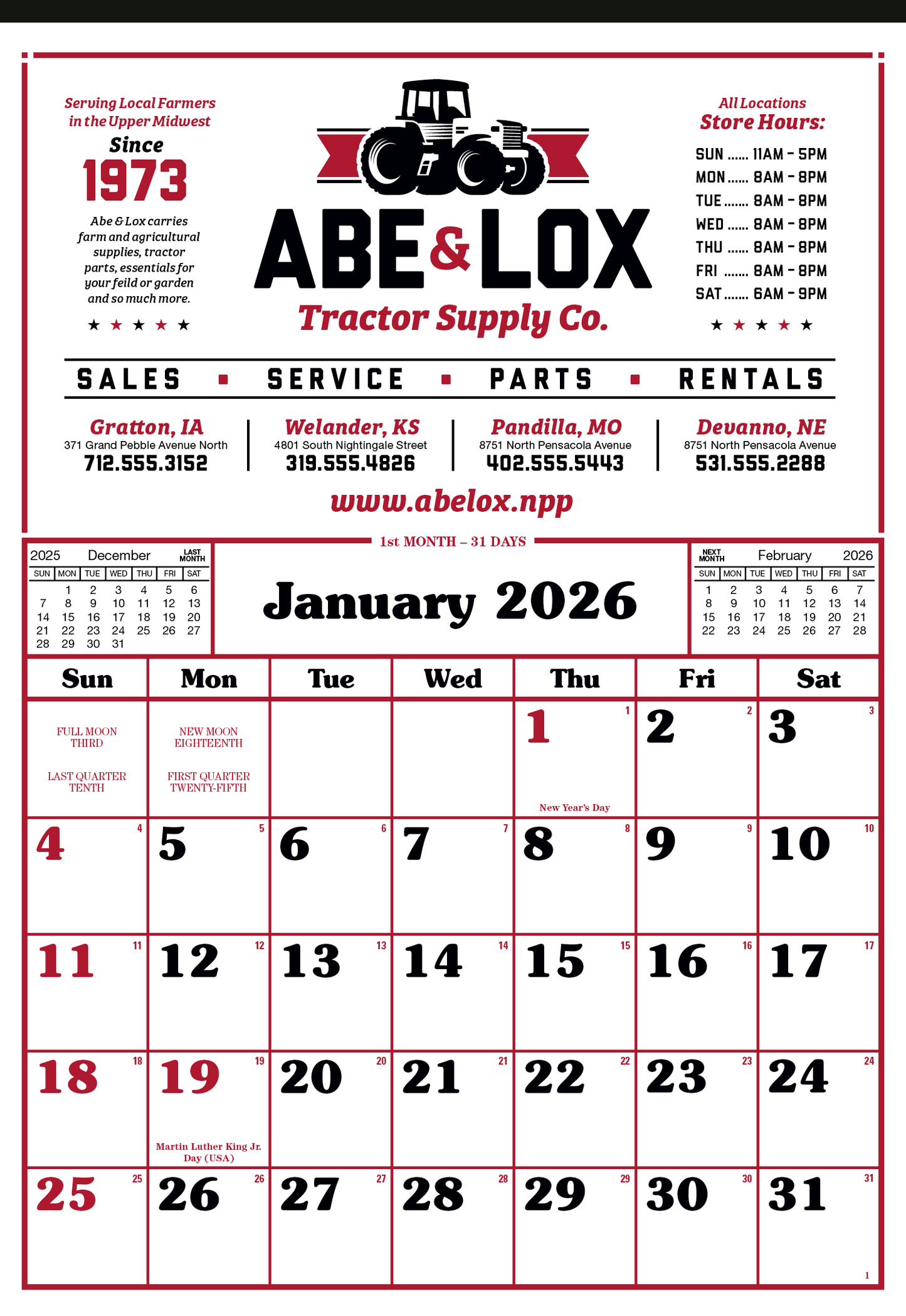 Skinner Kennedy Commercial 12Sheet Calendar-24-E