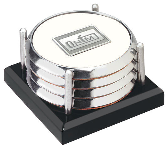 JAFFA Four Coasters with Black Acrylic Tray-25164