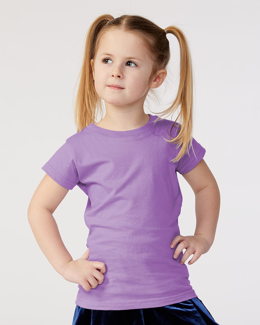 Rabbit Skins Toddler Girls Fine Jersey Tee - 3316