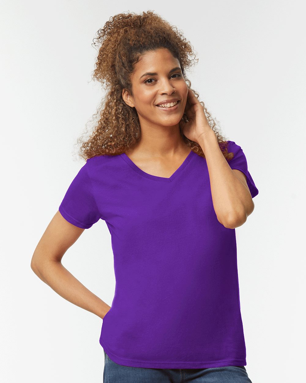 Gildan Heavy Cotton™ Women’s V-Neck T-Shirt - 5V00L