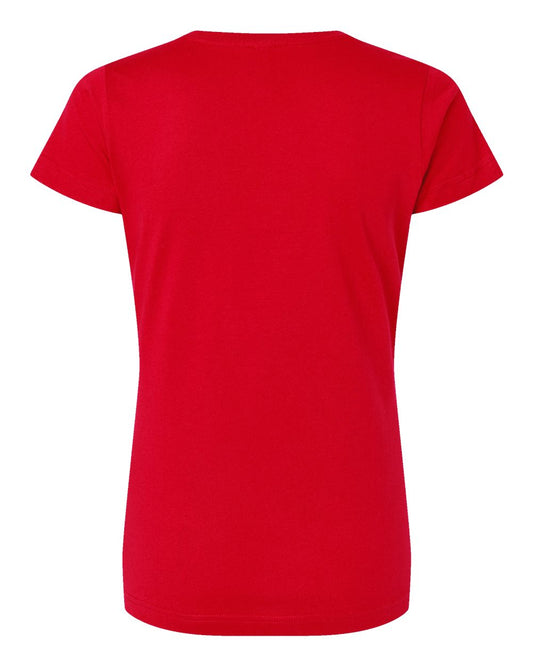 LAT Women's Fine Jersey V-Neck Tee - 3507